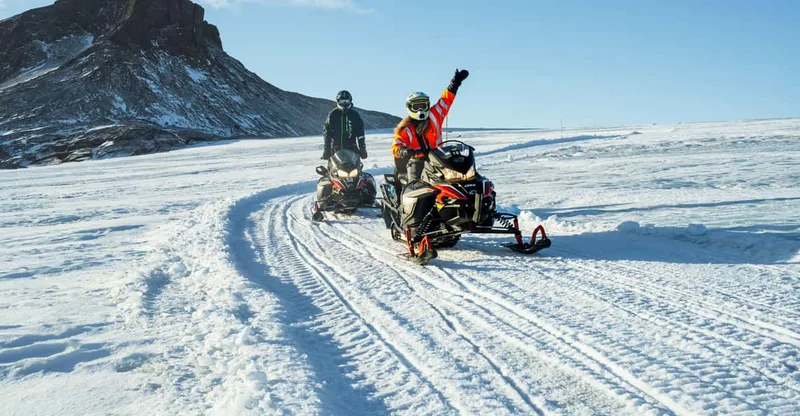 Golden Circle Super Jeep Tour with Snowmobiling — snowmobile tour in Reykjavik
