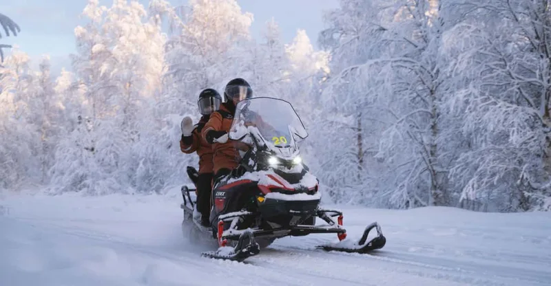 Arctic Snowmobile Tour on Private Trails — snowmobile tour in Rovaniemi