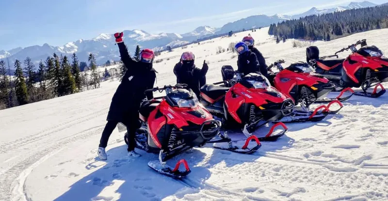 From Krakow: Snowmobile Adventure with Thermal Pools Visit — snowmobile tour in Zakopane
