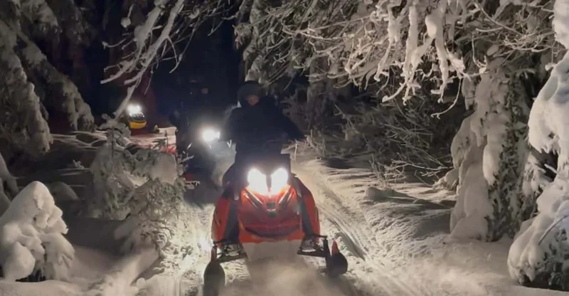 From Krakow: Zakopane Snowmobile NIGHT Ride, Bonfire, — snowmobile tour in Zakopane
